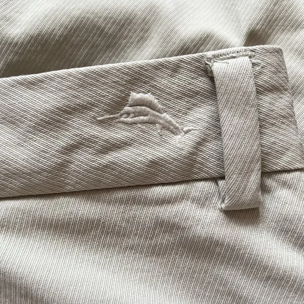 Tommy Bahama Shorts Mens 40 Khaki Tan Silk Blend Casual Golf Vacation Preppy - Picture 6 of 12